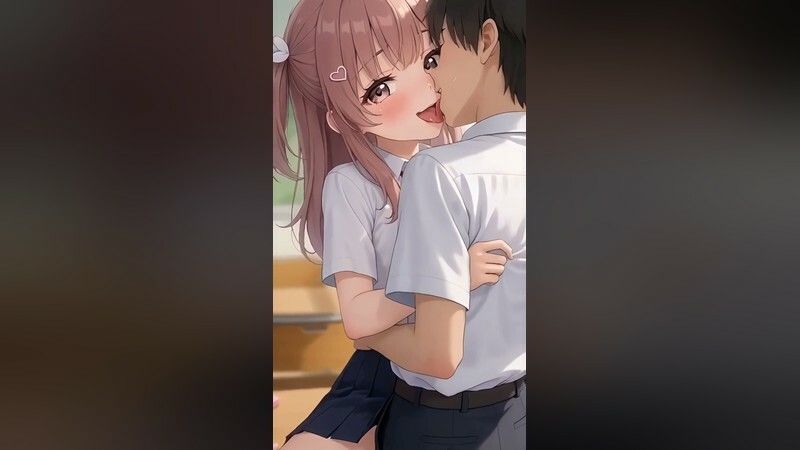 いちゃラブセックス35連発！制服JKと濃厚ディープキスで搾り取られる【スマホ縦型アニメ/フルボイス】 サンプル画像6
