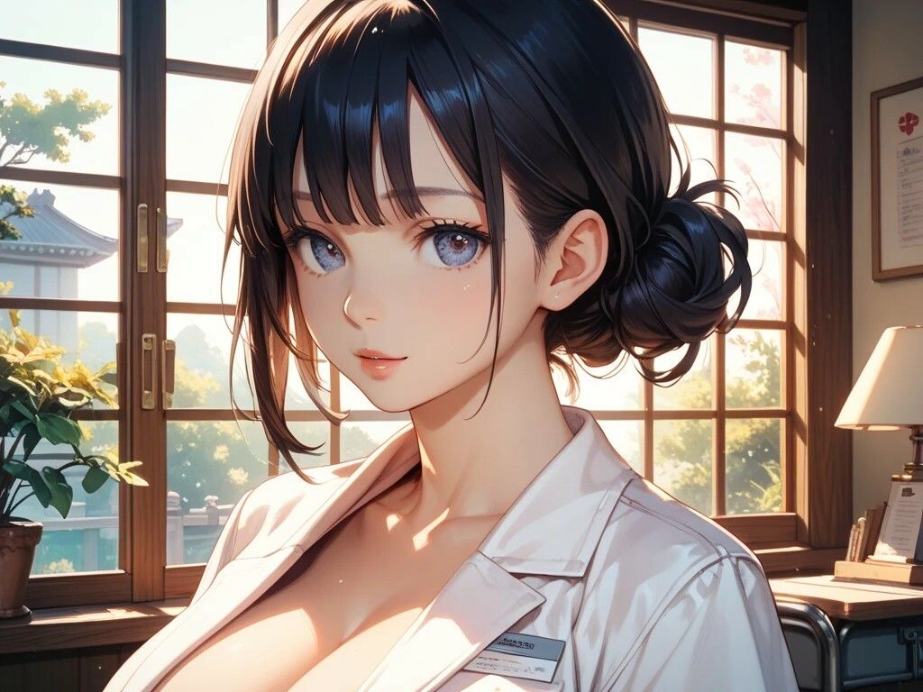 保健室の先生と花畑散策美女とレオタード美女 サンプル画像1