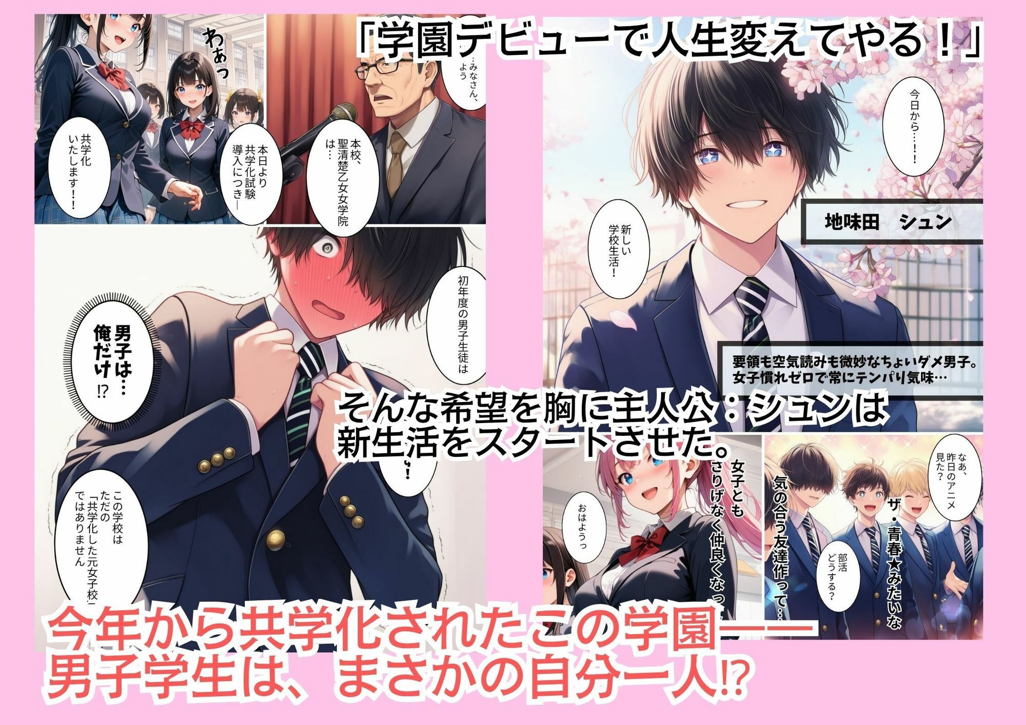 俺だけ男子の種付け共学デビュー！〜ギャルとお嬢様は処女のくせにめちゃくちゃエロかった〜 サンプル画像2