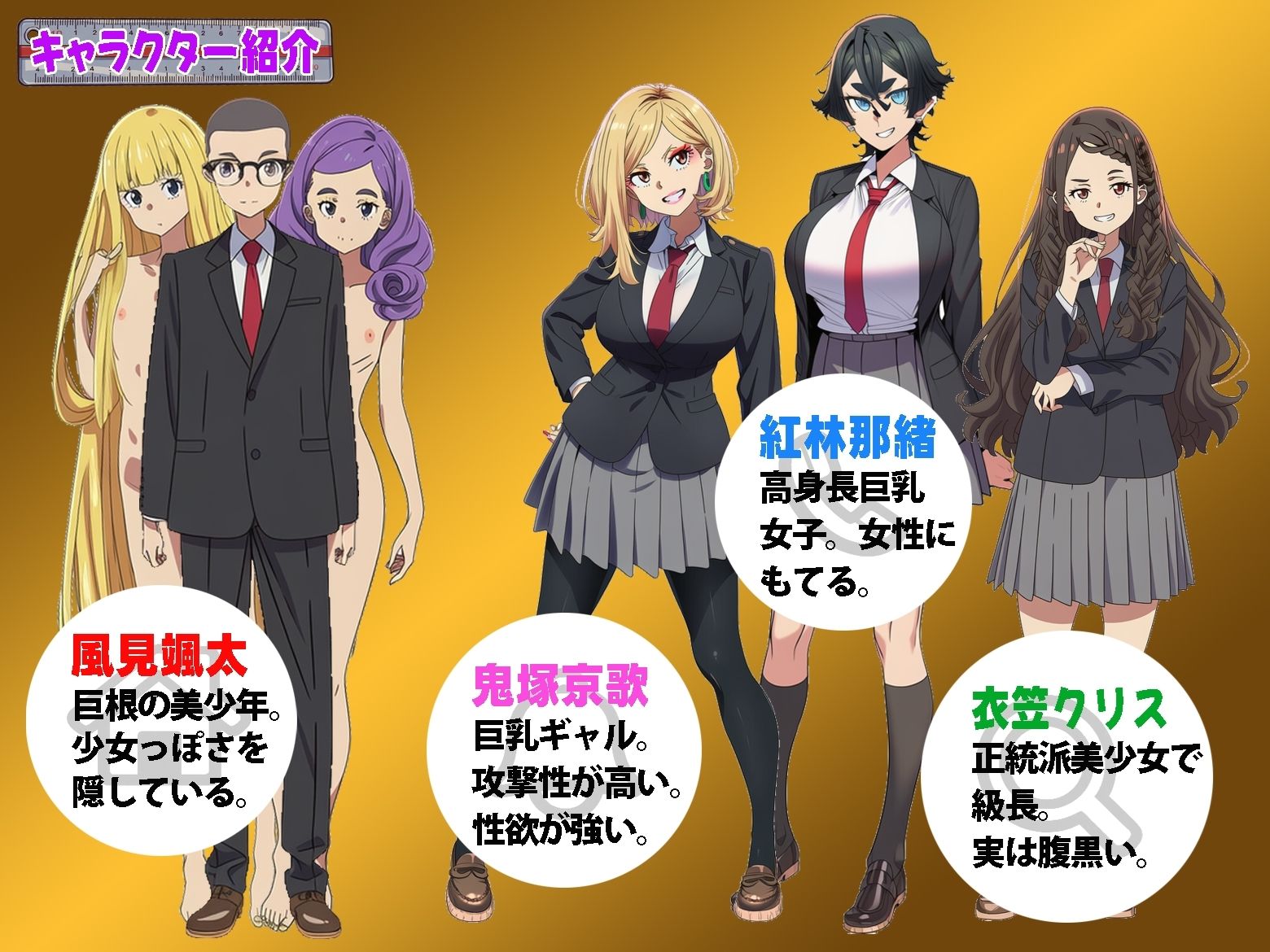ドSなレズ少女達に無理やりペニバンで犯●れまくる女装男子+α サンプル画像1