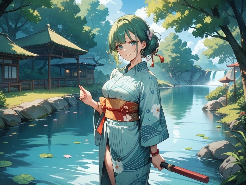柔道娘と浴衣美女と船乗り美女とメイドのお仕事 サンプル画像3