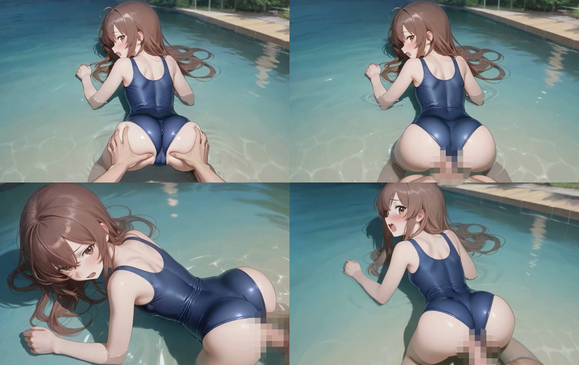 【動画】美少女JKの濃厚せっくす動画集〜スク水編〜 サンプル画像5