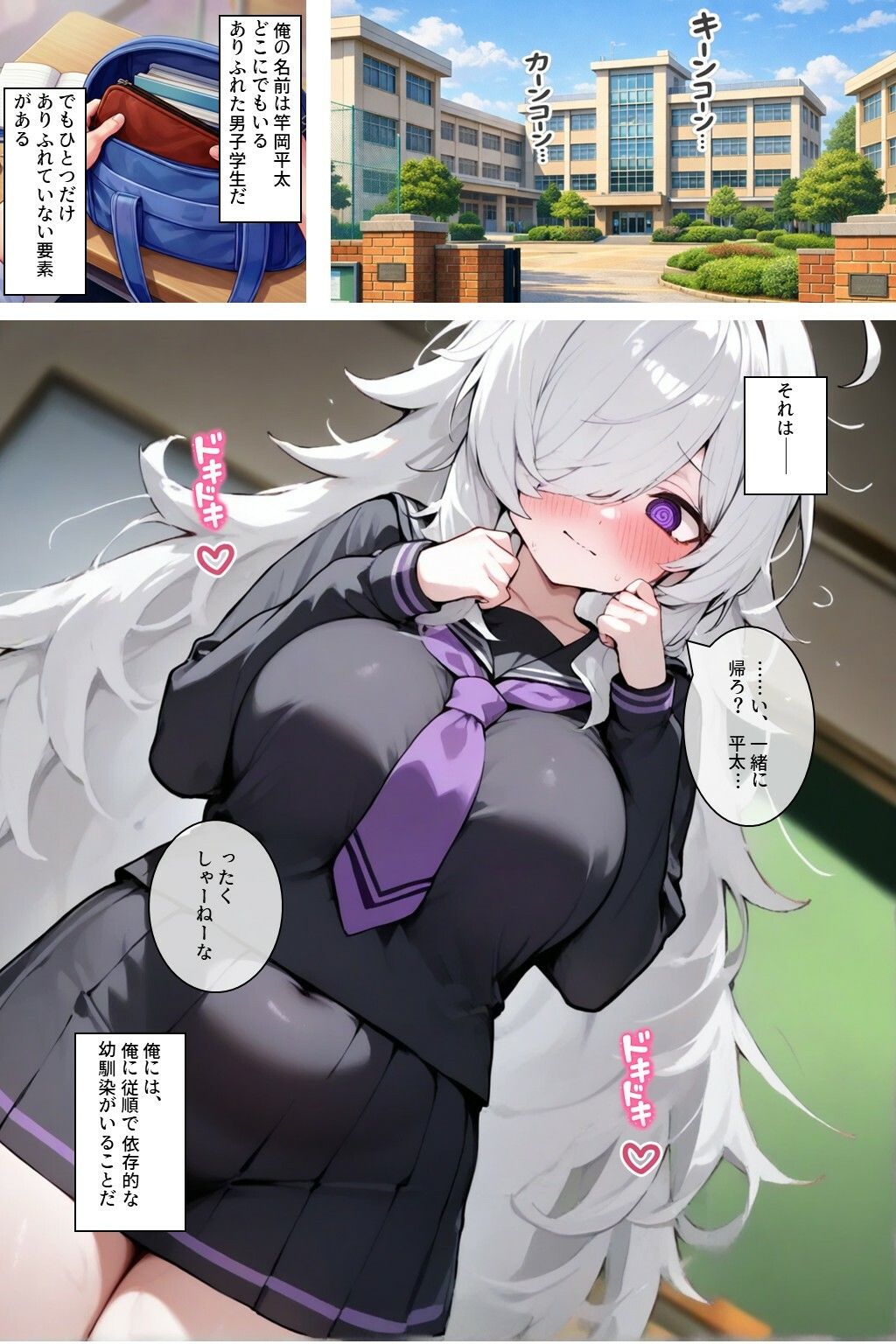 ムチムチ銀髪陰キャは、従順ご奉仕大好きな俺の所有メス 〜種付け事後のお掃除フェラ奉仕編〜 サンプル画像1