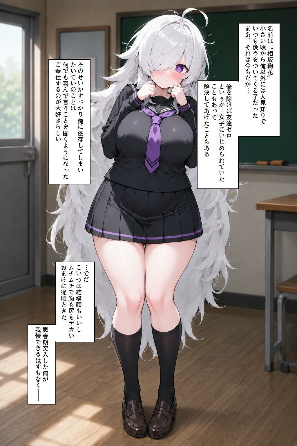ムチムチ銀髪陰キャは、従順ご奉仕大好きな俺の所有メス 〜種付け事後のお掃除フェラ奉仕編〜 サンプル画像2