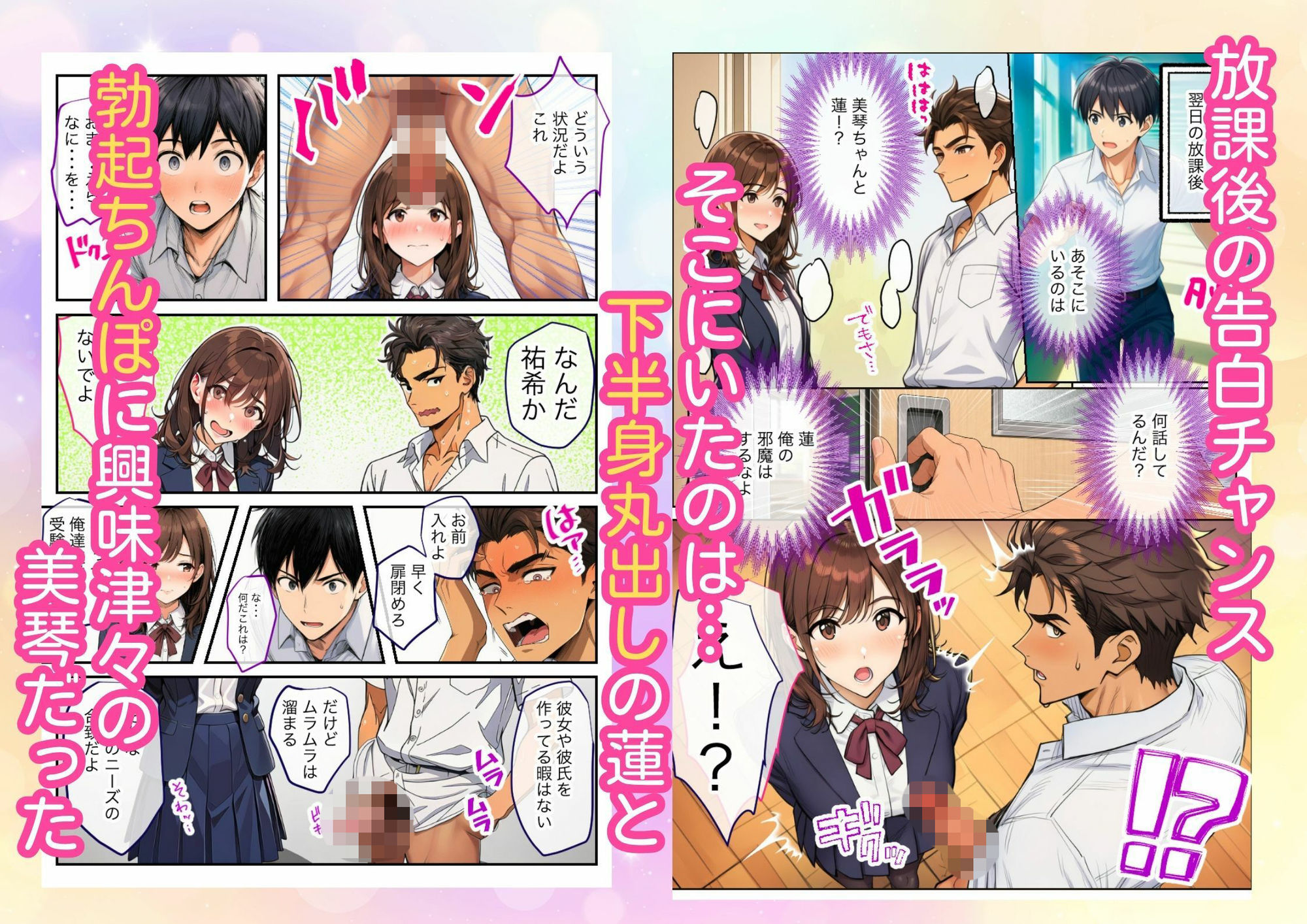告白する日に、好きな子が親友の中出しで汚れた〜混ざれたのに勃たなかった俺のBSS寝取られ〜 サンプル画像3