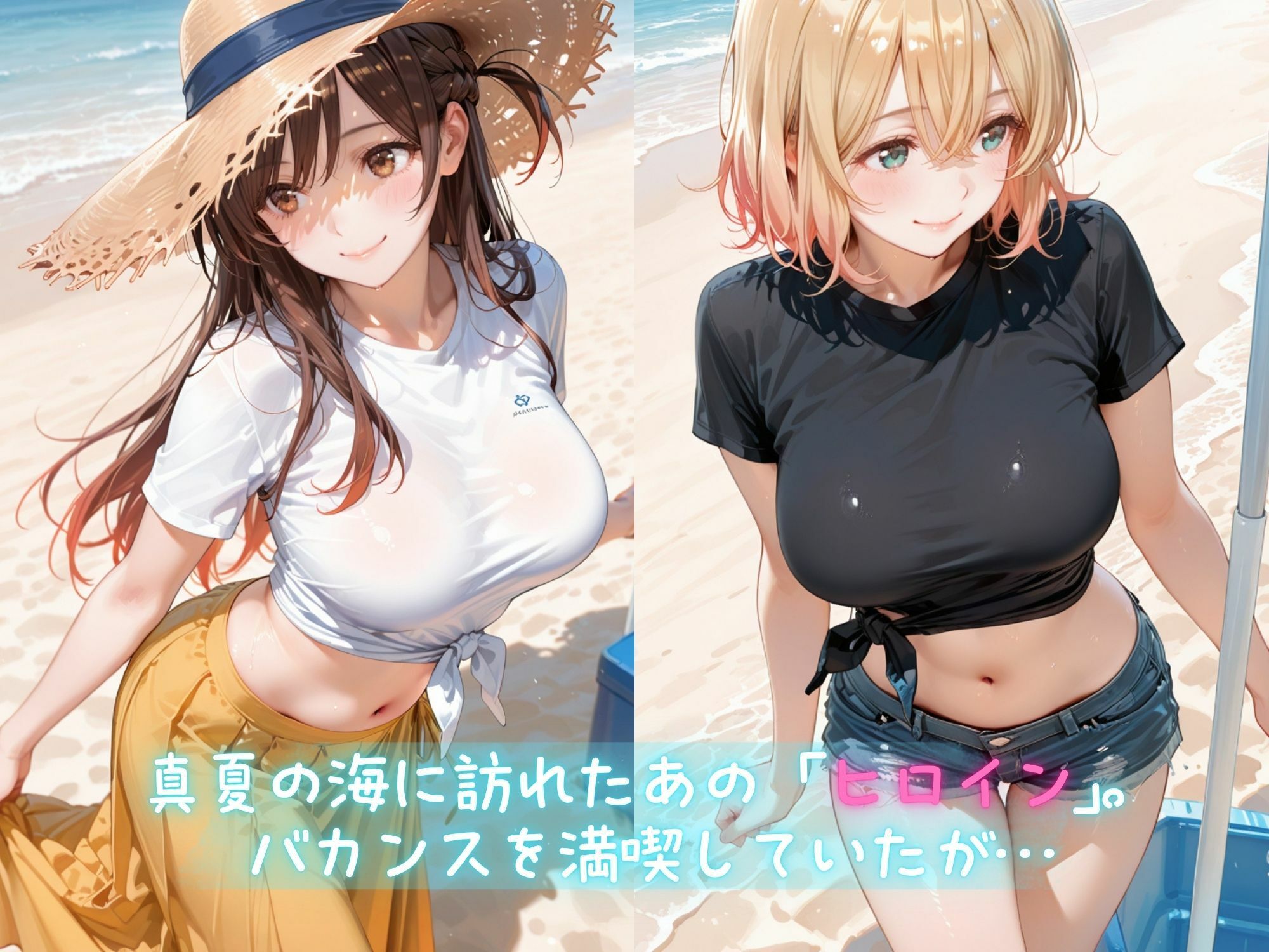 メス堕ちヒロイン 〜 ち●る&ま● 夏の海編 〜 サンプル画像2