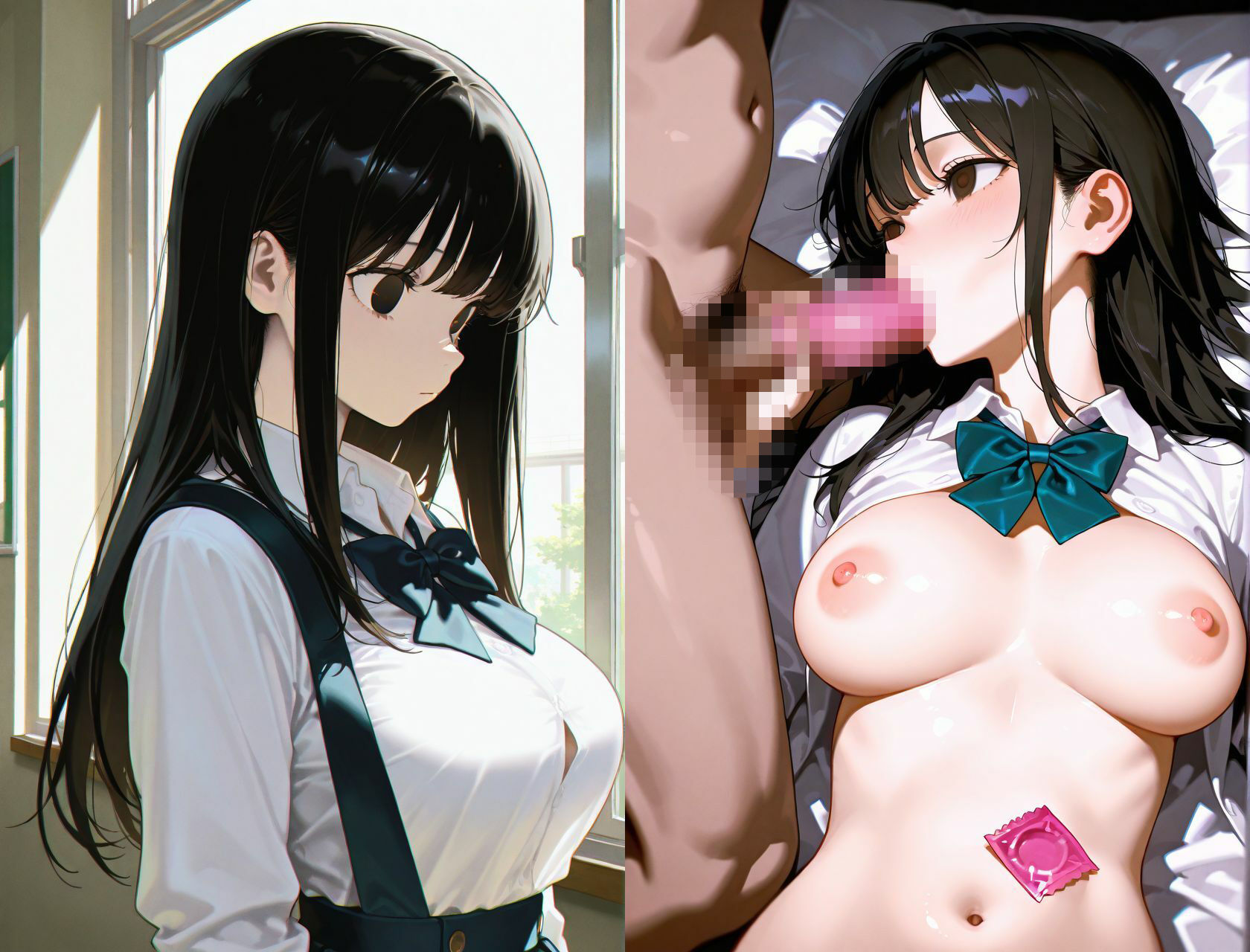 巨乳の清楚系女子校生 学校のマドンナ達の胸を貪りまくる サンプル画像1