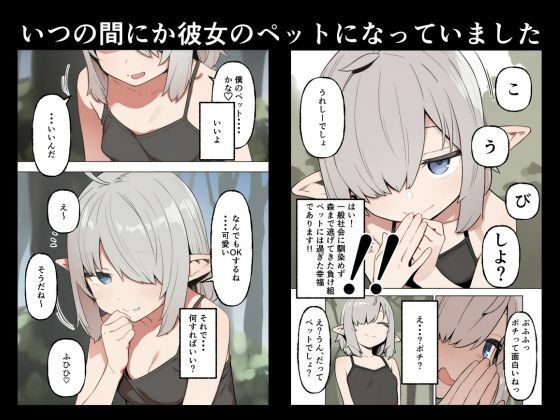 銀髪目隠れ〇乳エルフ？のペットになって子作り交尾する話 サンプル画像3