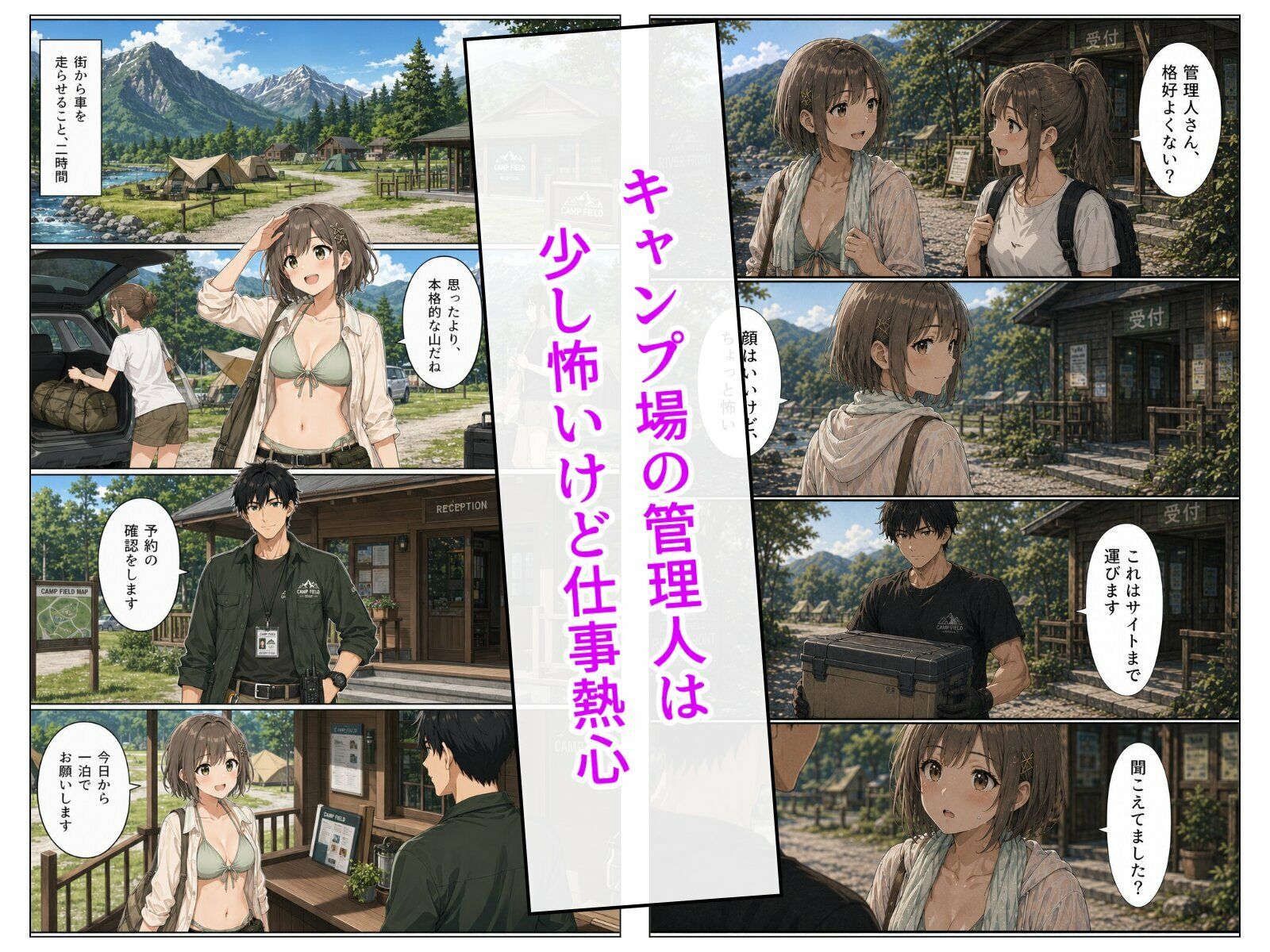 川遊びのあと、管理人さんと。 サンプル画像2