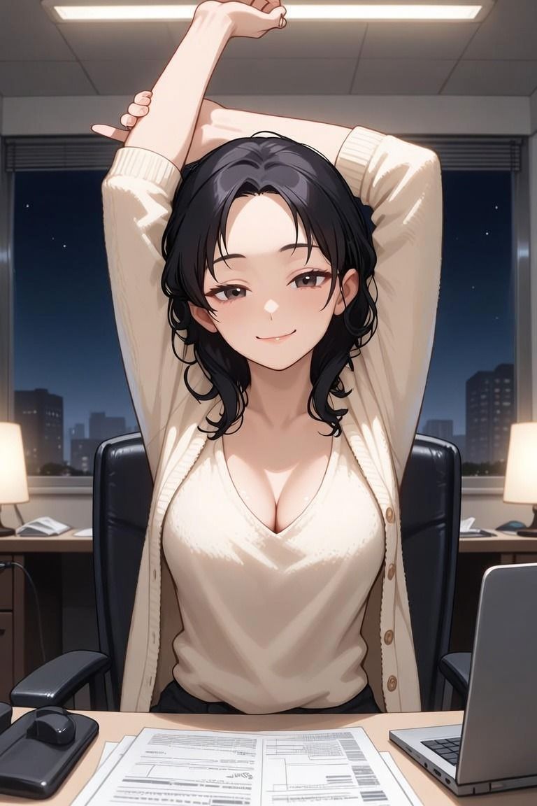 【人妻×PTA】PTAの人妻は、独身の彼の前でだけ崩れる ―役員作業の遅い夜― サンプル画像1