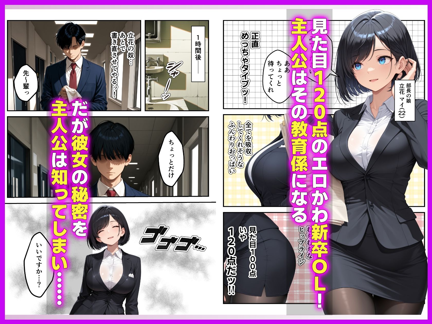 見た目120点の後輩新卒OLを教育するはずが逆に射精管理された サンプル画像1