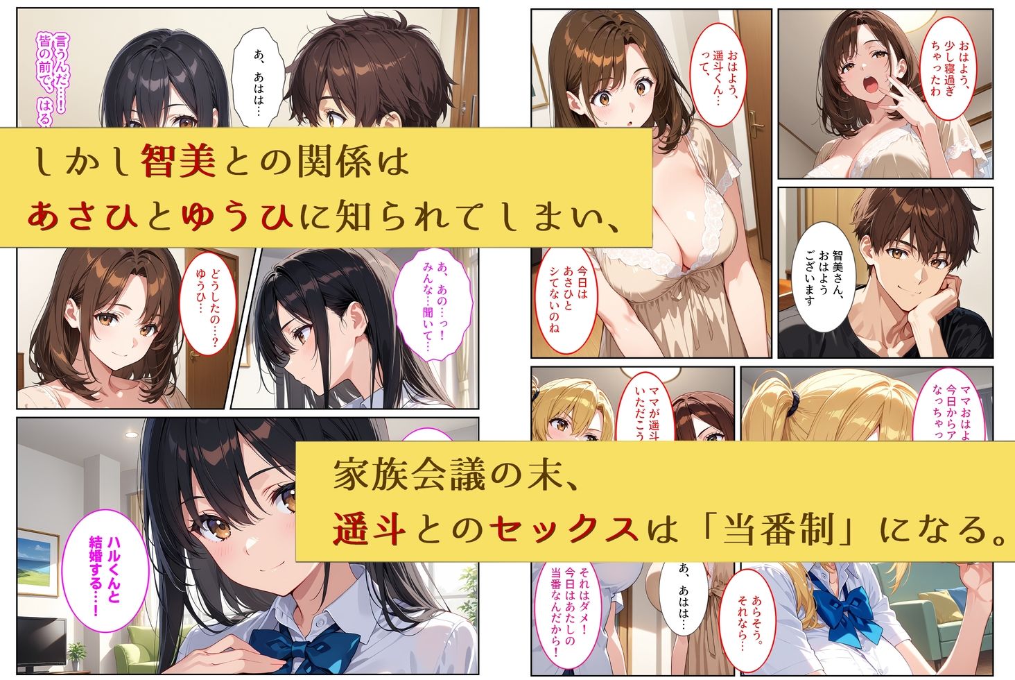 養子になったら爆乳義母と双子義妹に誘惑されて中出しセックスしています！〜孕ませバトル編〜 サンプル画像3