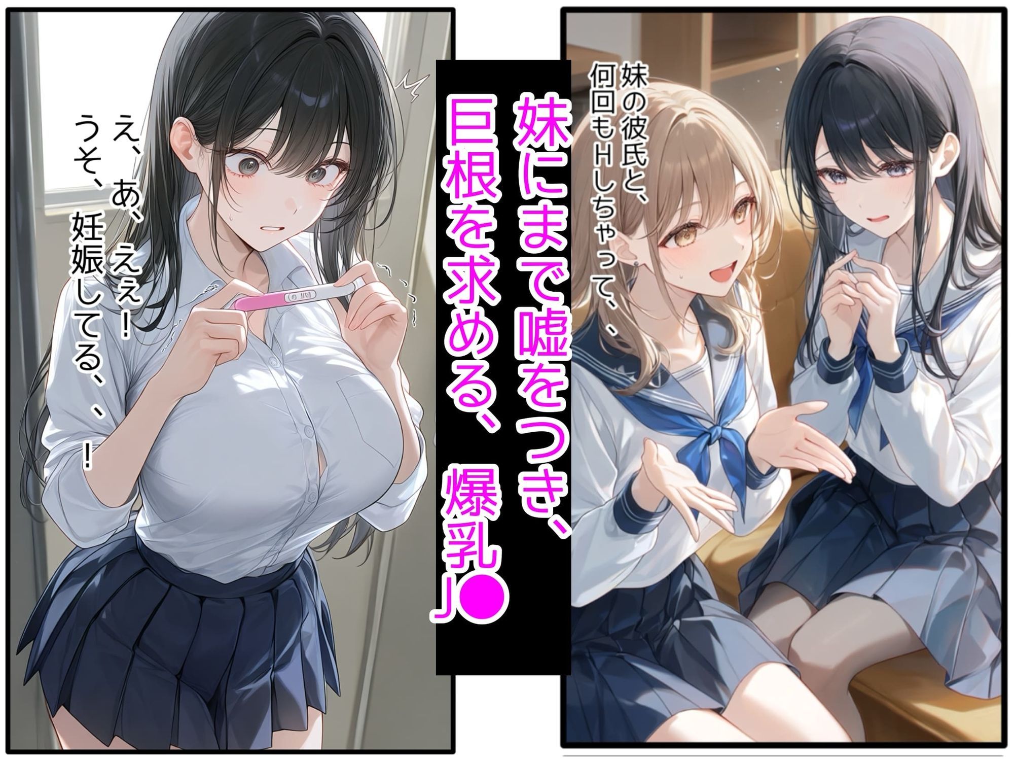 妹の彼氏にNTRされた爆乳J●の姉〜制服のまま絶倫巨根で子宮を突かれ孕ませイキ狂った記録〜 サンプル画像9