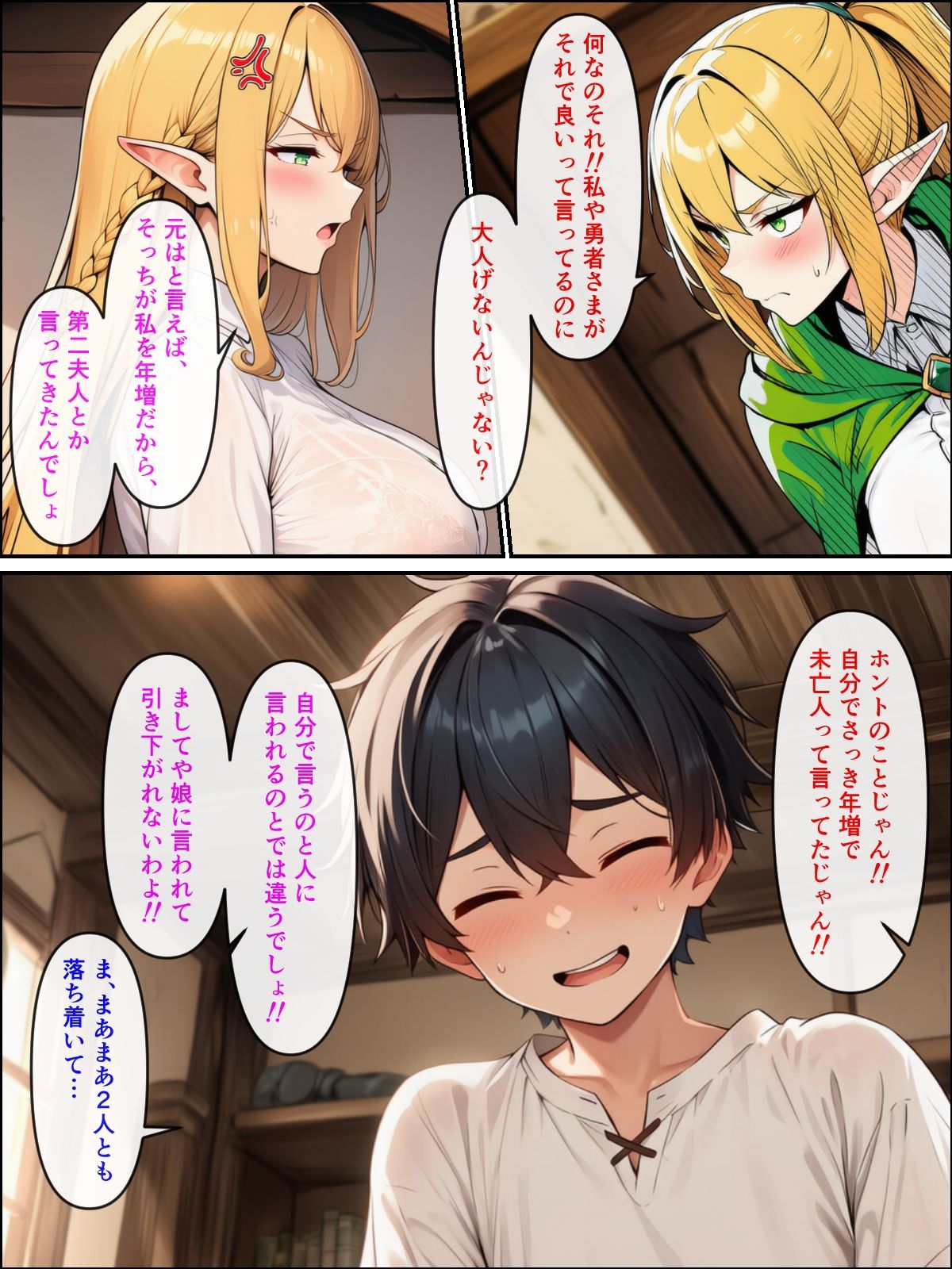 異世界転生して美人巨乳エルフ親子とらぶらぶセックスする話3 〜ハーレム編〜 サンプル画像8