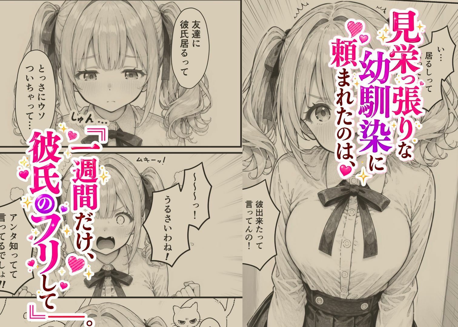 恋人ごっこ 〜強気な幼馴染に「一週間だけ彼氏のフリして」と頼まれたら〜 サンプル画像1