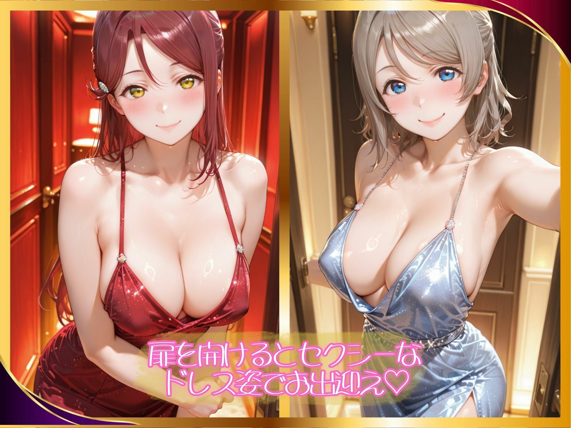 【高級風俗嬢】濃厚ご奉仕 〜ラブラ●ブ！サ●シャイン！！ 桜内 ●子＆渡● 曜〜 サンプル画像1