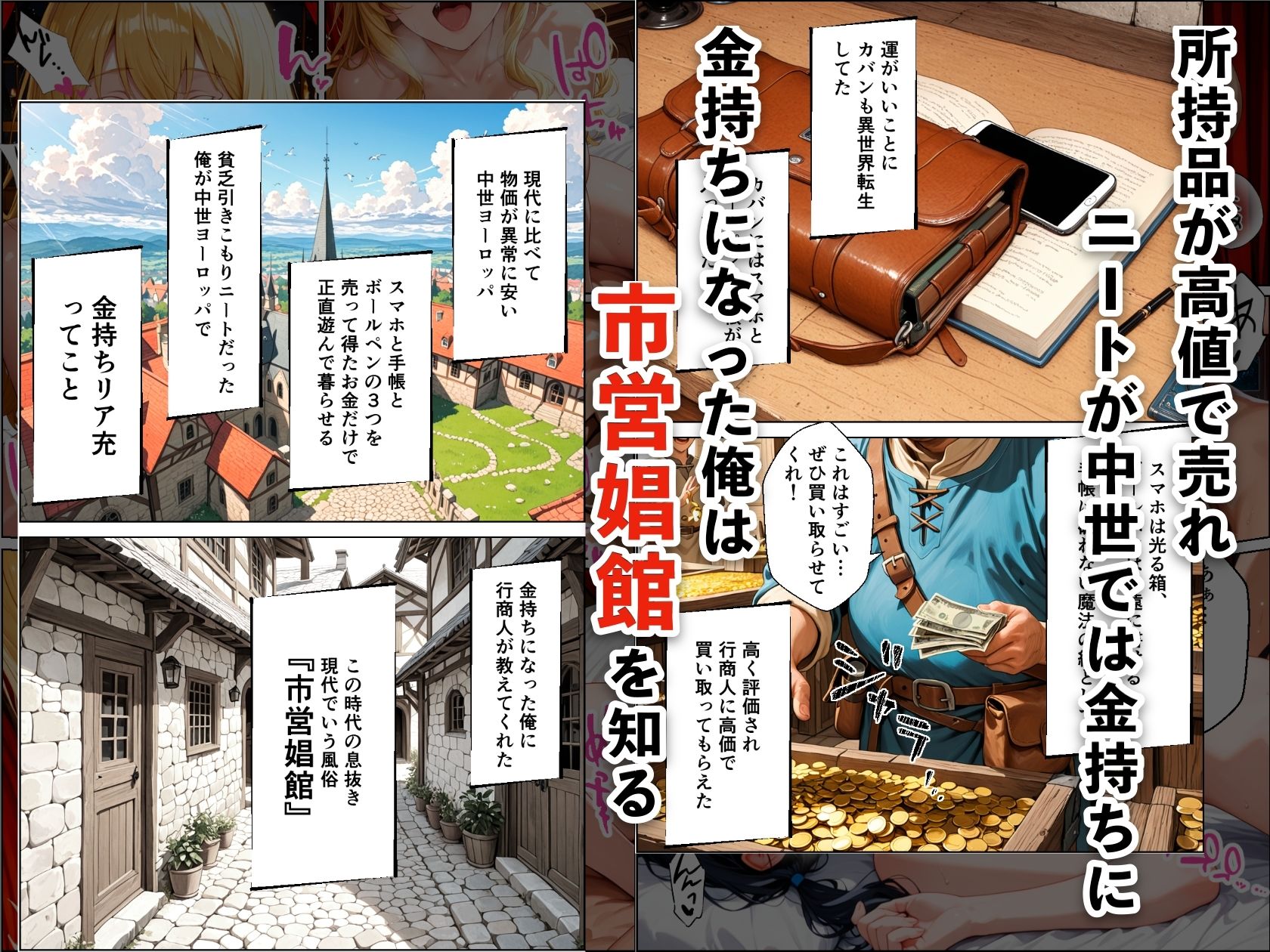 ニートが中世ヨーロッパに転生したらハーレムになった話 サンプル画像2