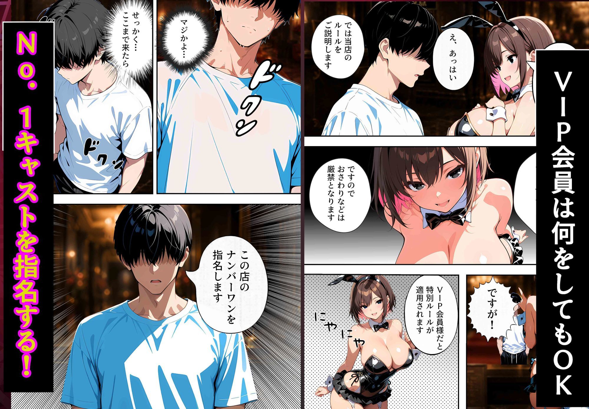 キャバクラ催●アプリ キャバクラ支配!VIP会員に選ばれたので人気キャストを操作した話 サンプル画像2