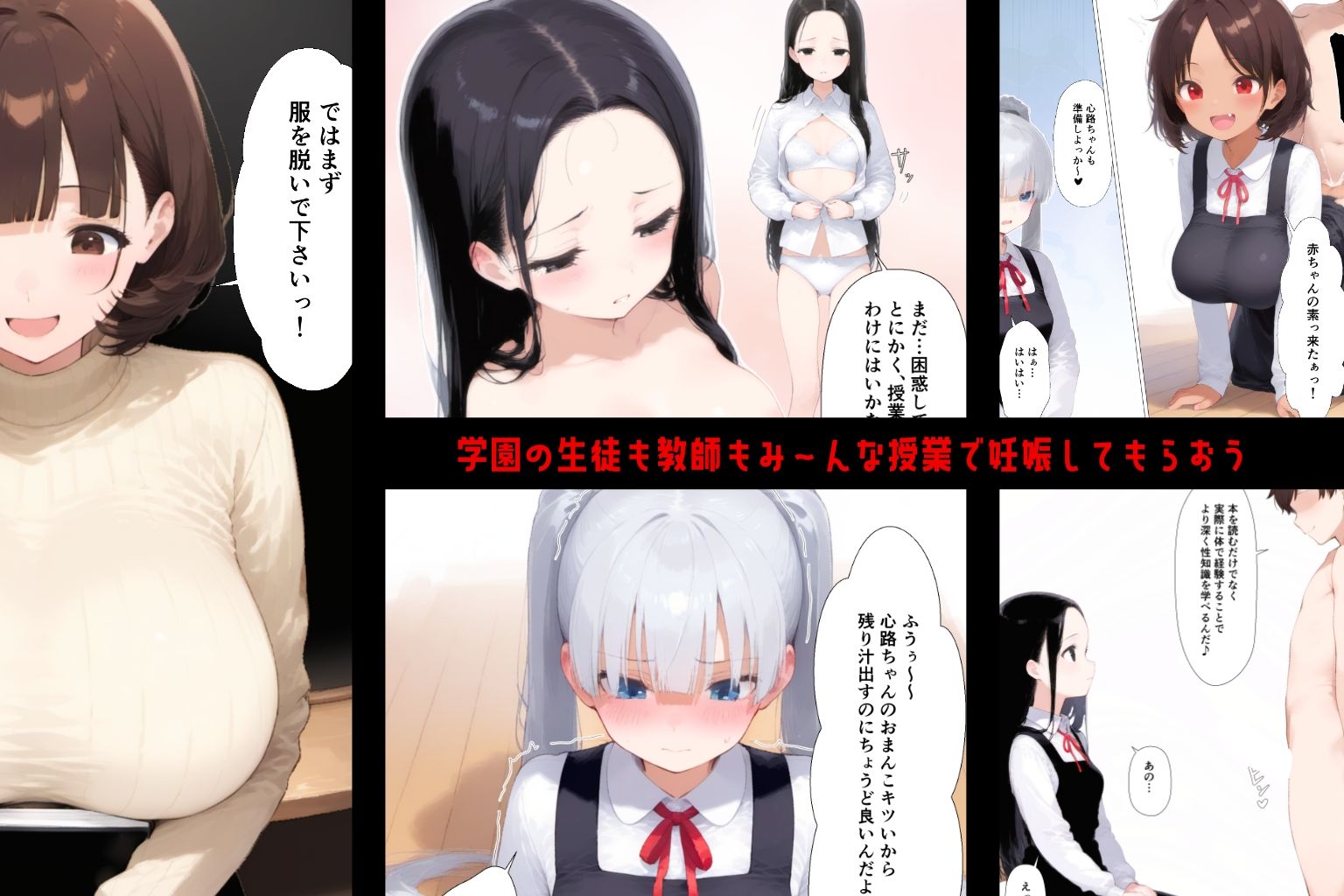 托卵学園 オカシな性教育で生徒も教師も保護者もみ〜んな托卵妊娠させちゃいました サンプル画像1