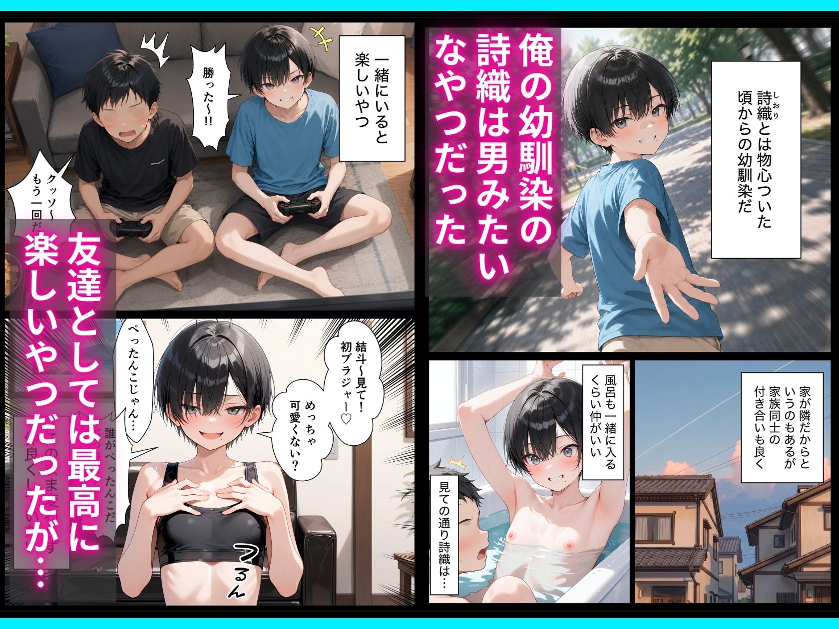 長身ボーイッシュ幼馴染との練習セックスは最高に気持ちいい 前編 サンプル画像1