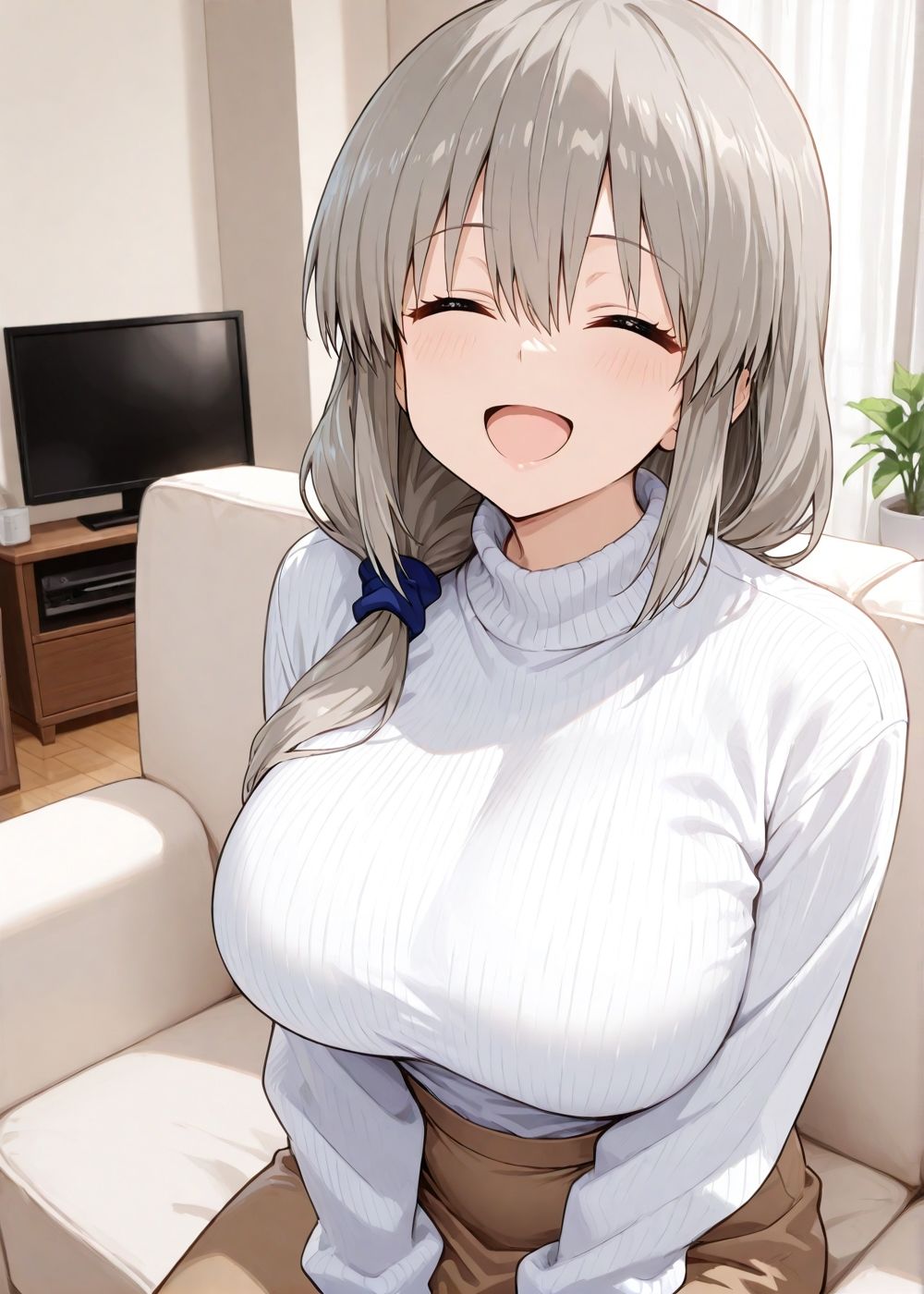 【宇◯月】娘の彼氏とお風呂で遭遇したら…口塞ぎ乳揉みから即ハメ【宇◯ちゃんは遊びたい!】 サンプル画像1