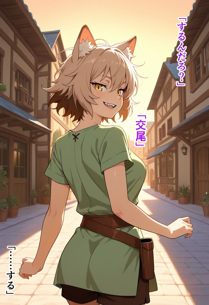 『するんだろ？ 交尾』猫獣人の恋人と湖デートの後、主導権を奪い合った甘く激しい一夜の物語【どの娘とHする？ ミュラ編】 サンプル画像3