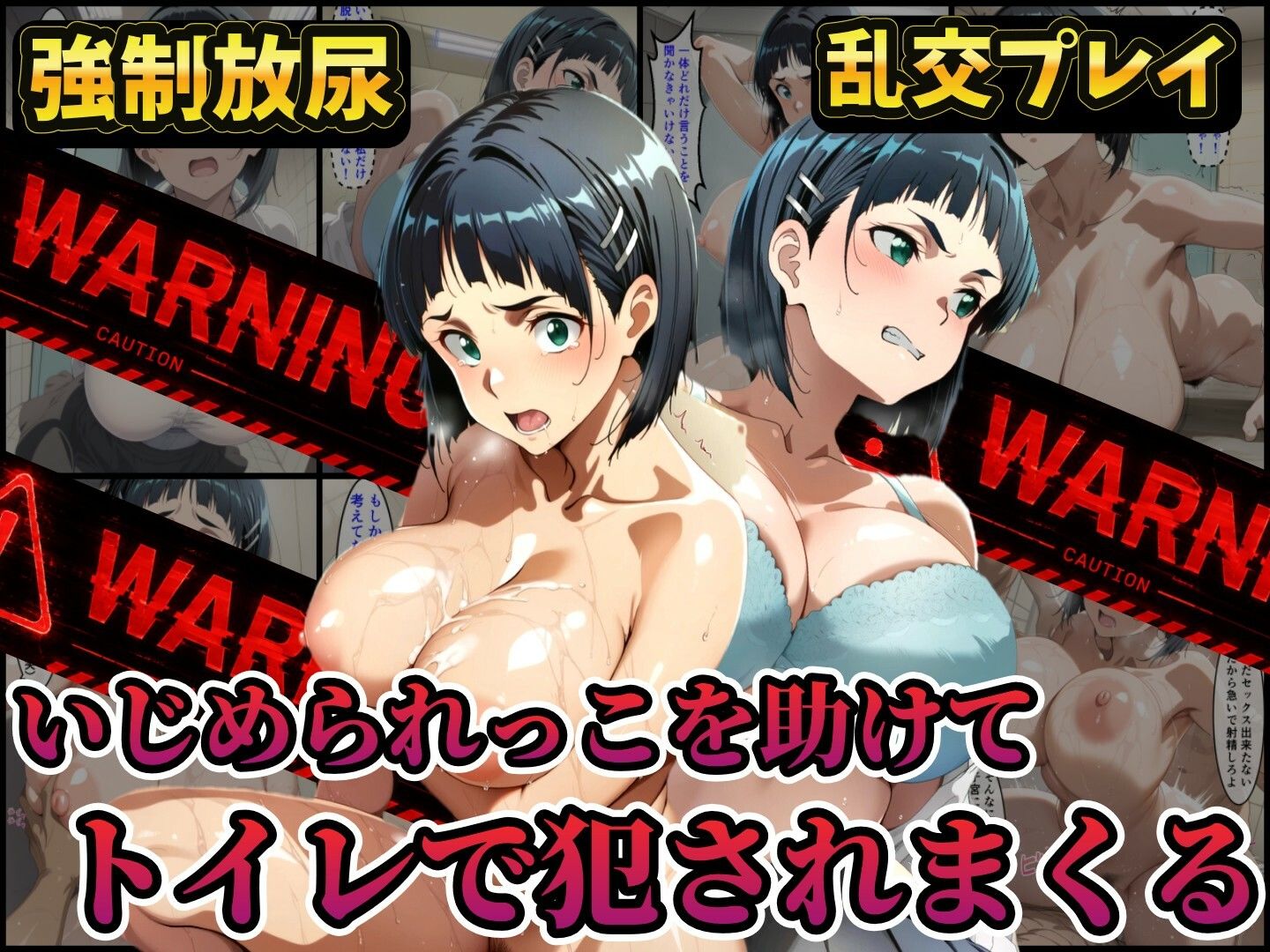 【レ○プ注意】ソードアートオンラインのヒロイン達が犯●れまくる アスナ シノン 結城京子 サンプル画像10